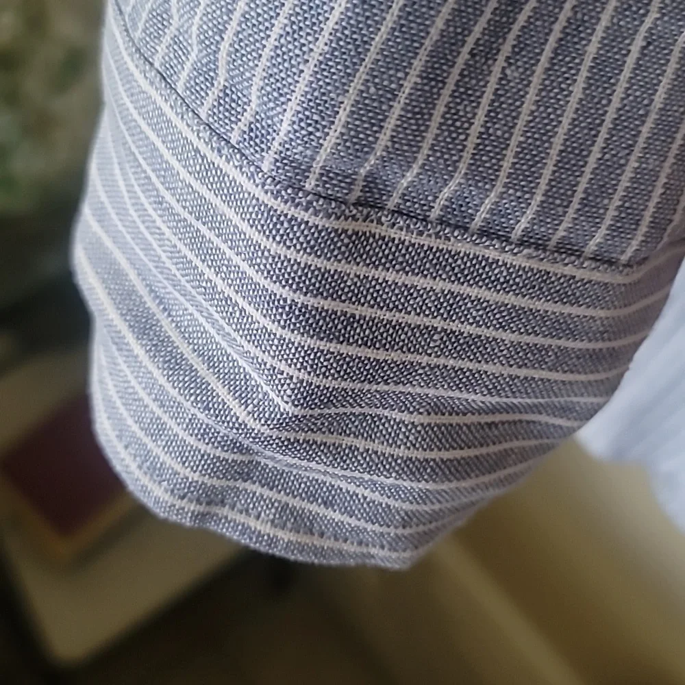 Jones NY Signature Long  Tunic Shirt Dress 60% Linen Plus SZ 3XLT - Picture 7 of 16